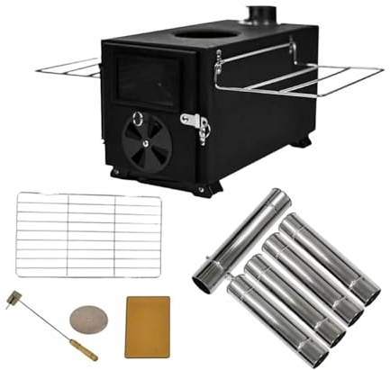 JISADER Parrilla de Barbacoa Plegable para Camping, Parrilla de carbón para picnics en el Patio