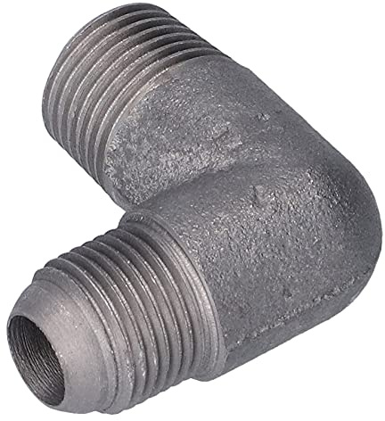 Gomito in ghisa per compressore d'aria - Raccordo filettato anticorrosione con resistenza alle alte temperature e alla compressione - Componente del compressore d'aria per