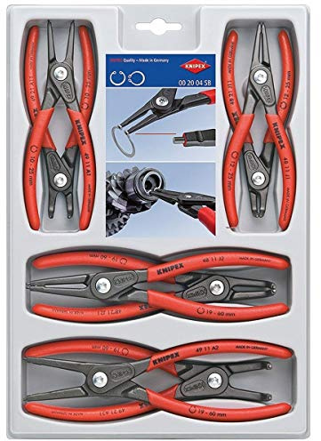 Knipex Jeu de pinces de précision pour circlips 8 outils, 00 20 04 SB