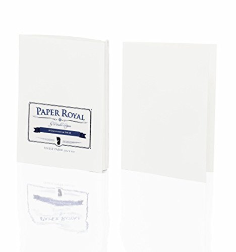 Rössler Paper Royal-Kartenpack | Kartenset | 20 Klappkarten blanko | Format DIN A6 | Blanko Karten zum Selbstgestalten | Einladungskarten blanko | 11 x 1 x 15 cm| 1 Stück | Farbe: Weiß