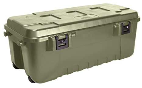 Plano Malle de Rangement Militaire Résistante Large Olive, Organisateur Robuste Empilable, Coffre de l'Armée pour Chasse ou Stockage à Domicile