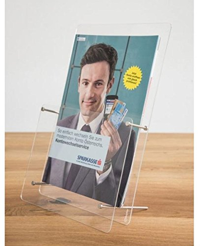 Tisch-Prospekthalter Tokio für Flyerformate | Ideal für Büro und Praxis (DIN A4)