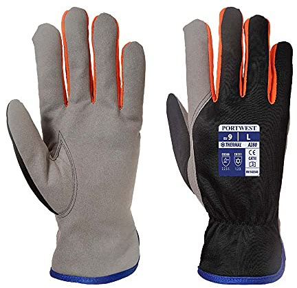 Portwest Wintershield Glove Size: XL Colour: Black/Orange A280K1RXL