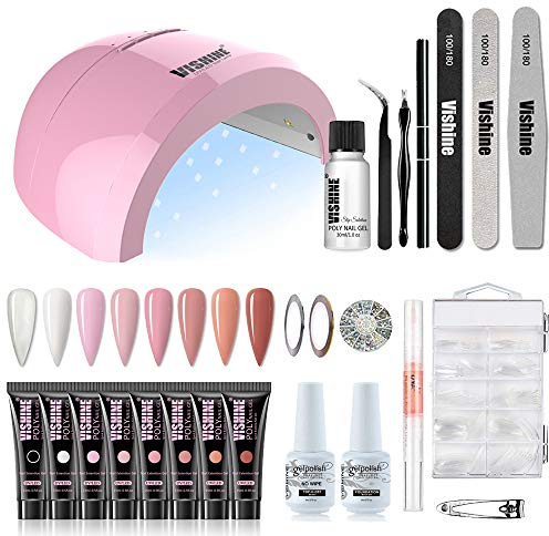Vishine SUNOne Kit de démarrage de vernis à ongles gel avec lampe UV LED 48 W Séchage rapide Outils de manucure 2019 Nouveau lot de 6 couleurs classiques populaires vernis gel base et top coat #022