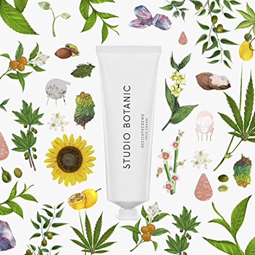 Studio Botanic Gesichtscreme – für Tag und Nacht mit BIO Olivenöl und Grüner Tee Extrakt – 50 ml Alutube – 100% Rein Natürlich – Zertifizierte Vegane Naturkosmetik