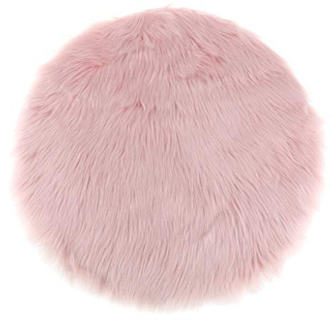 Fenteer Round Car Stool Seat Cushion Floor Mat ry Sofa Pad, Pink, 30cm