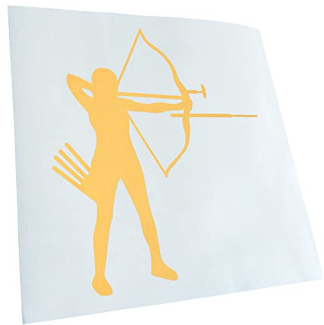 Kiwistar - Autoaufkleber - Bogenschießen Bogensport - Creme - 24x21cm - Heckscheibe Auto Aufkleber wetterfest für Kfz LKW Mofa Truck - Sticker außen selbstklebend Tuning Zubehör für Fenster Fahrzeug
