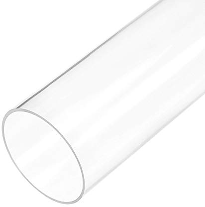 sourcing map PVC Transparent Rohr Innendurchmesser 36mm Durchmesser 40mm | Acryl Kunststoffrohr, LÄNGE 305mm, für Lampenbau Stehlampen