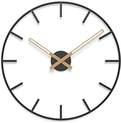 Cander Berlin ELMA XXL Vintage Wanduhr 56 cm Metall Holzzeiger ohne Tickgeräusche riesig groß Shabby Wohnzimmer Büro Flur antik