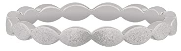cai Damen Ring 925/- Sterling Silber Mattiert ohne Stein weiß 274270229
