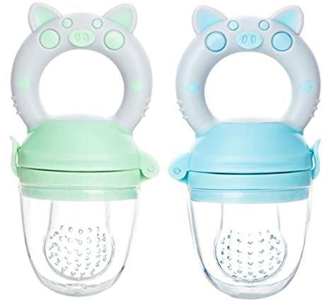 Ciuccio per Alimenti per Alimenti per Frutta per Bambini 2 Pezzi, Ciuccio per Alimenti per Alimenti per Frutta Fresca per Bambini, Ciuccio per Dentizione Infantile Alimentatore