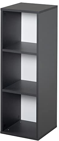 roba Étagère de Rangement à 3 Cases Compatible avec les Commodes à Langer - Étagère sur Pied pour Combler le Vide sous la table à Langer - Bois Laqué Anthracite