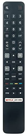 VINABTY Nouveau RC802NU-YUI1 Télécommande de Remplacement RC802NU YUI1 Télécommande pour TCL RC802NU YUI1 TV 55C735K 65C735K 65C935K 75C735K 75C935K Remote Controller