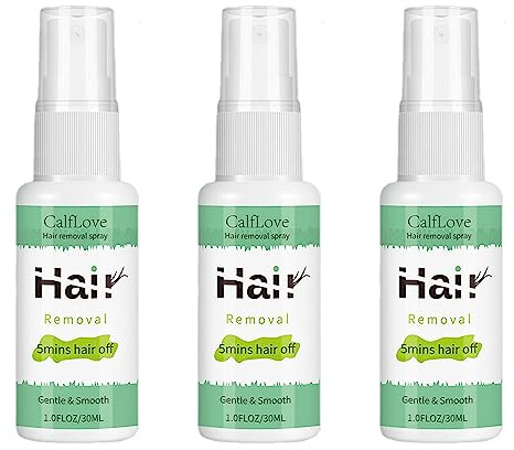 Haarentferner-Spray,Enthaarungsspray für Körperhaare für Frauen | Feuchtigkeitsspendende private Haarentfernungscreme, Brust, Rücken, Beine, Achselhöhlen, Enthaarung Anloximt (30ml(Pack of 3))