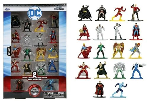 Jada Toys DC Nano Metalfigs Serie 7, 18 Sammelfiguren aus druckgegossenem Metall, für Kinder und Erwachsene (33785)