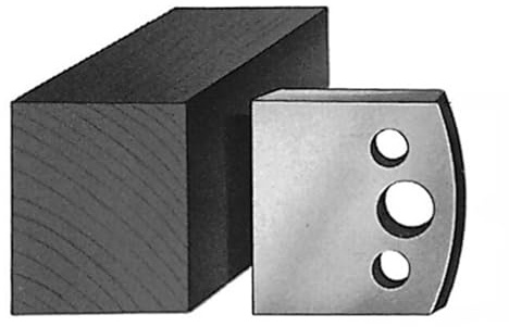Xcalibur Tooling 40mm Euro Spindle Moulder Cutters & Limiters Profile 000 Knife Set (2 Knives + 2 Limiters) Precision Steel Blades for Euro Limiter Blocks