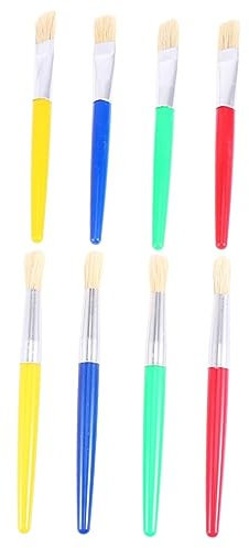 STOBOK 8-Teiliges Set kinderpinsel Borstenpinsel Kunstpinsel acrylstifte Steine bemalen Acrylic Paint Aquarellpinsel Malzubehör spitz Kunstbedarf Liner-Stift Bürste Ölpinsel