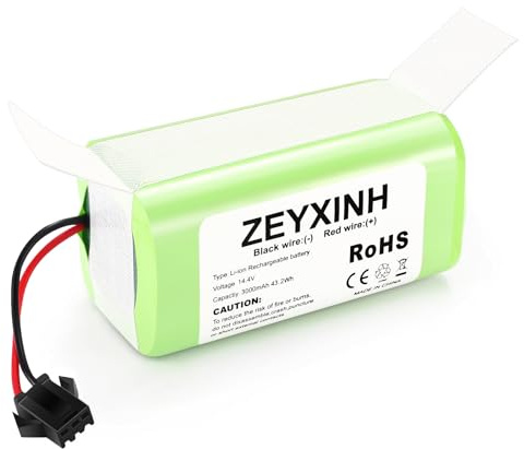 ZEYXINH 14.4V 3000mAh Li-Ion Batería de Repuesto para Conga 990 950 1090 1790 1990 2290, Eufy RoboVac 11 11S 11SMAX 12 15C 15CMAX 15T 30 30C 30 MAX 35C Ecovacs Deebot N79 N79S DN622 IKHOS S14 S15
