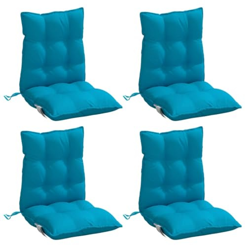 vidaXL Niedriglehner-Auflagen 4 STK. Hellblau Oxford-Gewebe