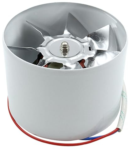 FONGKNOX Kanalventilator, 100 mm, Abluftventilator, Zuluft/Abluft, 25 W, geeignet für Badezimmer, Toiletten, Küchen etc. (100 mm, weiß)
