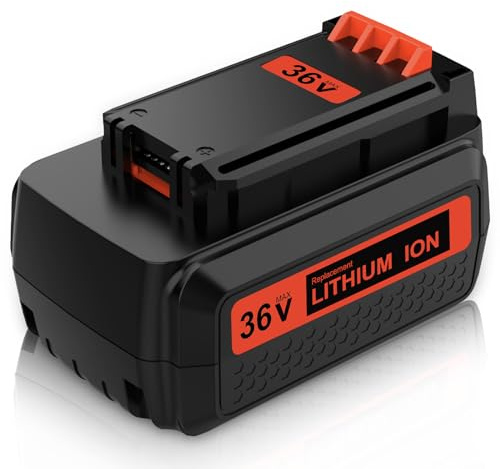 Catastro Replacement for Black Decker 36V 2.5Ah Battery Compatible with Black Decker Battery with LBXR36 LBX2040 BL1336L BL2036 BL2036L BL1336 BL1336-XJ BL1336L BL2036 BL2036-XJ LST136 with LED