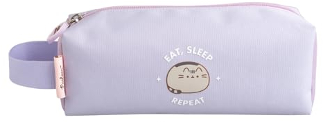Grupo Erik Mäppchen Pusheen Cat 1 Fach - Stift Etui Schule - Federmäppchen Mädchen Schlampermäppchen Jungen - Offizieller Pusheen Merch Kawaii Accessories