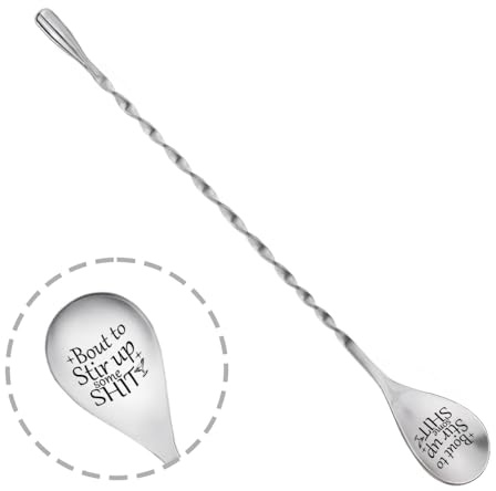 Cocktail Stirring Spoon Gifts for Daughter Son Funny Gag Gifts for Husband Wife Anniversary Romantic Gifts for Women Men Best Friend Birthday Christmas Gifts for Friends Cocktail Mixing Spoon Gift