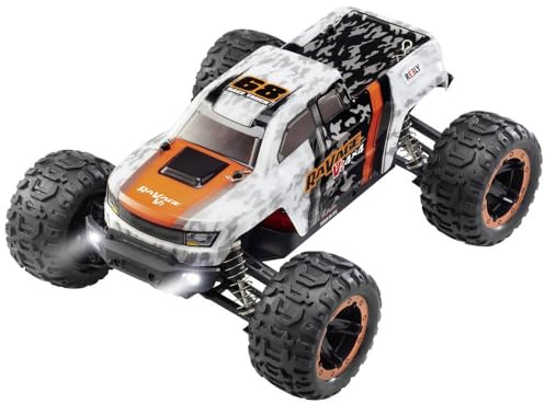 Reely Ravage 4x4 V2 Orange/Weiß Brushed 1:16 RC Modellauto Elektro Monstertruck Allradantrieb (4WD) RTR 2,4 GHz inkl. A