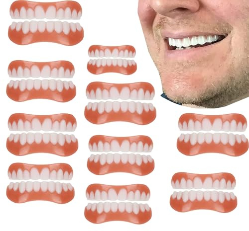 Générique Dentaires Instantanées Placage Prothèse Cosmétique Prothèses Dentier Provisoire Dents Facettes Dentaires Haut Bas Prothèses Dentaires,10pcs