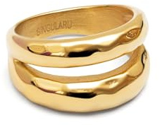 SINGULARU Anillo Mujer Odisea Acero Baño Oro