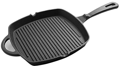 JYBNBBE Padella per induzione, pentola per friggere, Padella in ghisa da 26 cm, Padella Antiaderente, Padella per griglia per Gas, Piani Cottura elettrici a induzione, Padella per friggere