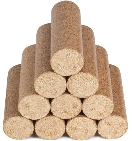 Hardys Fire Logs, 2 x 8.4kg (10 Briquettes) - Clean Burning Fire Wood for Firepit & Chimeneas | Low Ash, High Heat Output | 100% Virgin Wood | Ideal for Log Burners & Pizza Ovens