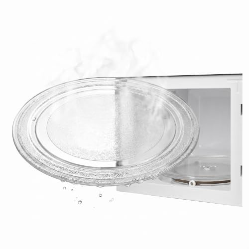 NIYANGLE Mikrowellen-Glasteller 25.50 cm Ersatz-Drehteller Aus Glas Für Mikrowellenofen Mikrowellenzubehör Mit Glatter Oberfläche Spülmaschinenfest 1 X Glasplatte