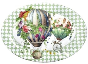 Brandani 51847 Vassoio Ovale Wonderland in melamina 50×35,5 cm