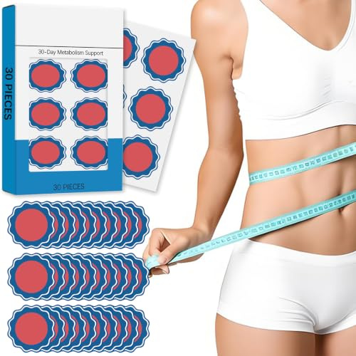 Cerotti Dimagranti, Patch per Tutti i Tipi di Corpo, Cerotto Efficaci Lenisce la Pelle, Naturali Piante Ingredienti per Addome, Gambe e Braccia, 30 Pezzi