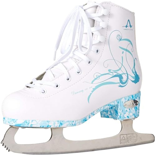 American Athletic Sumilon Lined Ice Skates for Women - Recreational Figure Skates with Turquoise Outsole, Ankle Support, Stainless Steel Blades - for Indoor & Outdoor Ice Skating (9)