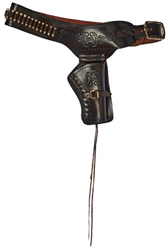 Denix Holster Pistolengurt aus Leder inkl. 24 Kugeln f. 1 Colt
