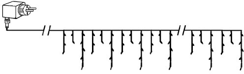 Best Season LED-Icicle, 144-teilig, ca. 0.4 x 4 m 498-58
