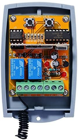 GIBIDI – Compatible Receptor de radio Módulo en caja, de 2 canales receptor universal para GIBIDI – au01590/au1680/au1810/AU1600/Domino handsender. 12 – 24 V AC/DC