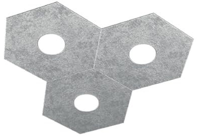 PLAFONIERA MODERNA LED 3xGX53 L 75 CM METALLO FOGLIA ARGENTO ESAGONALE COMPONIBILE