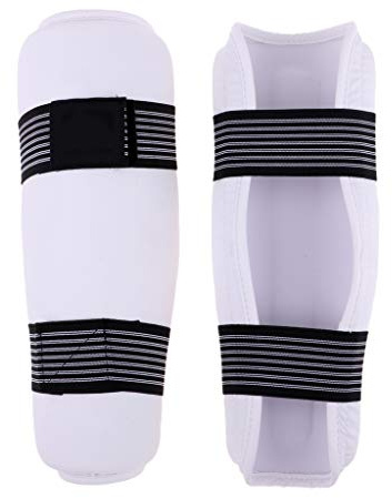 SM SunniMix technisch MMA Sparring Gear Schienbeinschutz Beinschutz für Kampfsport Kickboxen Karate, Universal für Frauen Jugend, Weiß, XS X, L