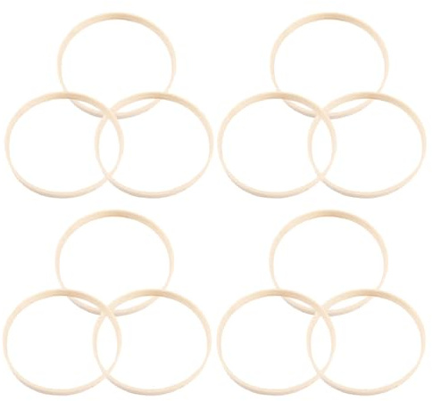 Healifty Traumfänger Ring 10 cm Bambus DIY Runder Ring Für Makramee Wandbehang Stickrahmen Und Bambusweberei 12 Stück Für Bastelprojekte Pflanzenaufhänger Wohnaccessoires