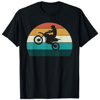 Vintage Sunset Biker Retro Motorsport / Motorcross Motorbike T-Shirt