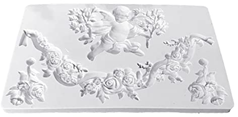 XIANZI Epoxidharz Resin Formen Silikonform Gießform Epoxy Resin Silicone Mini Engel Baby Fondant Formen Silikon Dekoration Werkzeuge Tonform Für Baby Shower Taufe CupCake Topper Dekoration