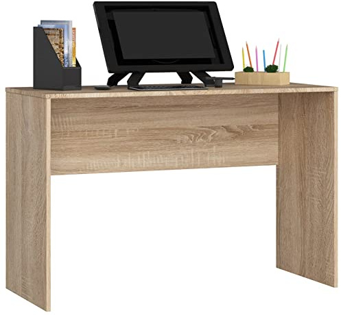 AKORD Schreibtisch B17 120 cm | | PC-Schreibtisch | Office Desk | Computertisch | Bürotisch | B120 x H79 x T50 cm | Gewicht 19,80 kg | Sonoma Eiche
