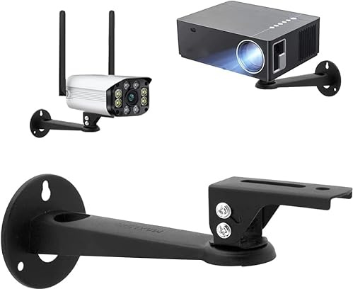 Drsn Mini Projector Wall Mount/Projector Hanger/CCTV Security Camera Housing Mounting Bracket - for CCTV/Camera/Projector/Webcam - with Load 11 lbs Length 7.8 inch - Rotation 360° (Black)