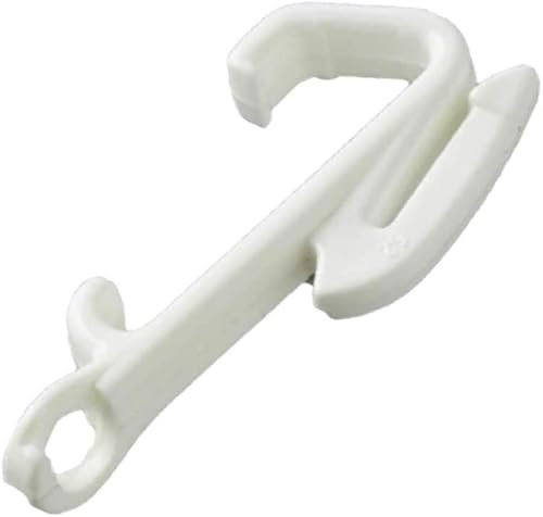 Curtain Rail Gliders Hooks in White Plastic Curtain Rail Track Gliders Fitting Decorail Pole White Hook Rail Track Runners & Loop for Window Curtains Door Curtains Swish Sologlyde (Pack of 20)