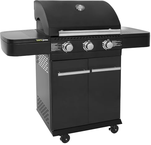 Cook'in Garden Happy Garden - Barbecue à gaz FYRA avec thermomètre 10 personnes - 3 brûleurs