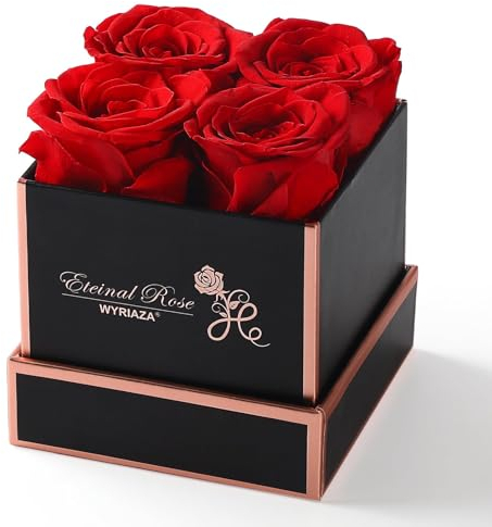 WYRIAZA Ewige Rose Geschenke Frauen - Geschenke Mama Geschenke Freundin Frauen Geschenk Frau Weihnachten Muttertag Valentinstag Rosenbox Infinity Konservierte Eternal Rose Zum Geburtstag Jahrestag