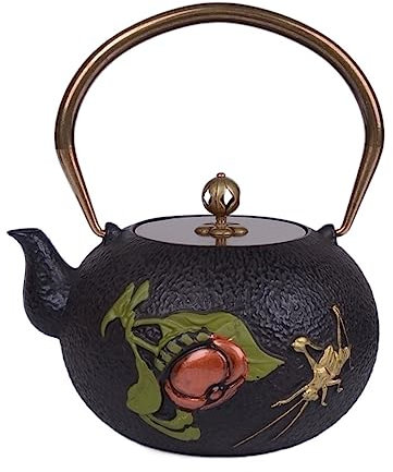 Chinesischer Teekanne Teekannen 1,4 L/1400 ML Japanische Gusseisen Teekanne Handbemalte Teekessel Kreative Persönlichkeit Wasserkocher Teekanne Traditionelle Kanne